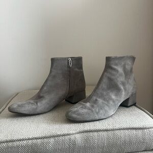 Dolce Vita Suede Gray Ankle Booties